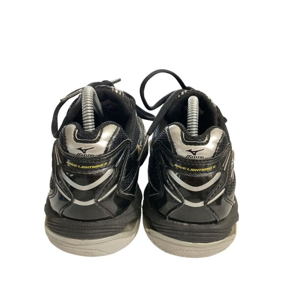 Mizuno Wave Lightning 6 Women's size 7.5 Black Silver Volleyball Shoes - Picture 4 of 8